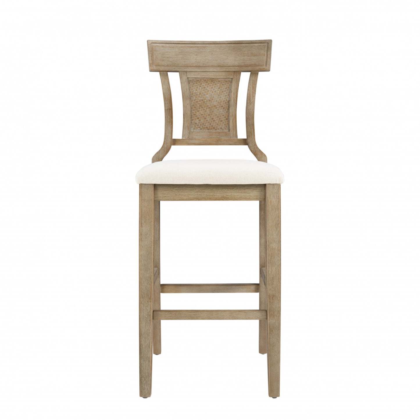 Tabouret de bar en tissu Rylan - Naturel|Tabouret de bar Rylan en tissu - naturel