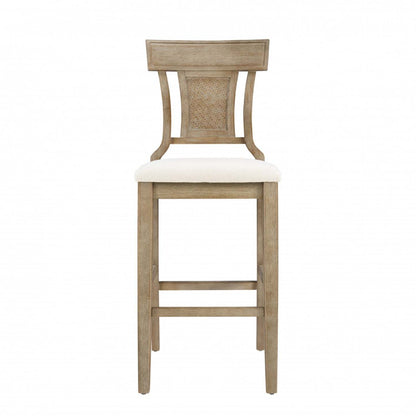 Tabouret de bar en tissu Rylan - Naturel|Tabouret de bar Rylan en tissu - naturel