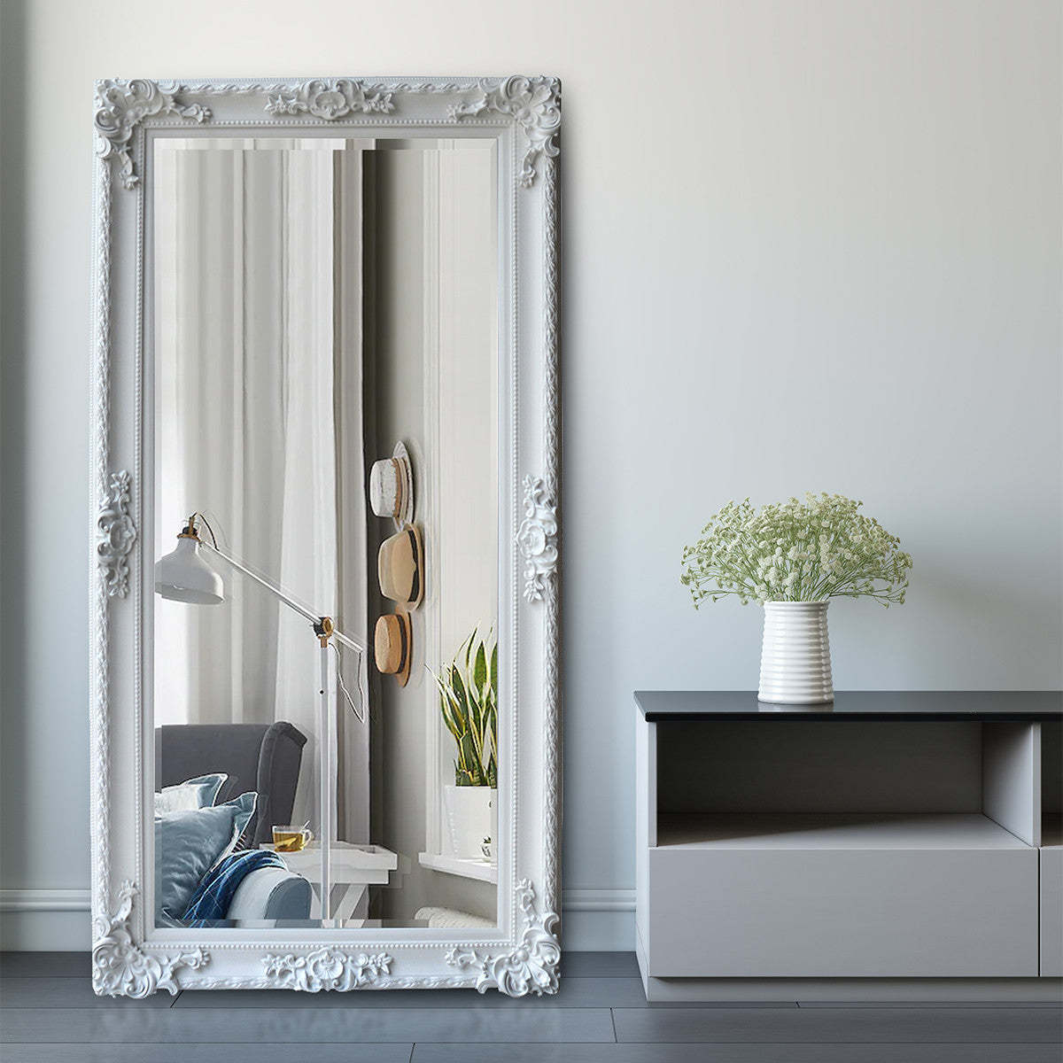 Miroir Lee White 71|Miroir Lee de 71 po blanc