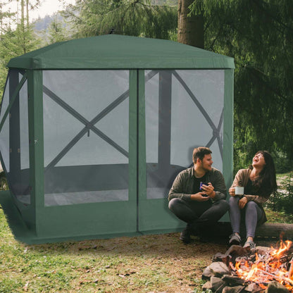Outsunny Pop-up Screen House Gazebo Camping Outdoor Instant Setup Tent Fits 3-4 People 210d Material|Outsunny Gazebo Maison De L'écran Camping Tente D'installation Instantanée Pour 3 À 4 Personnes Matériau 210d