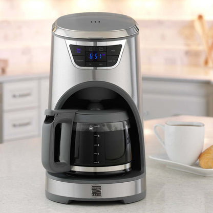 Cafetière goutte-à-goutte Kenmore Elite de 12 tasses, acier inoxydable - KKECM12SS|Kenmore Elite 12-Cup Drip Coffee Maker Stainless Steel - KKECM12SS