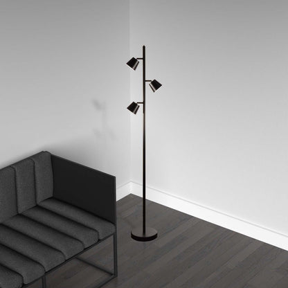Dainolite Modern 3 Light LED Lampadaire Matte Black Finish|Lampe à pied Modern de Dainolite avec fini noir mat et 3 ampoules à DEL