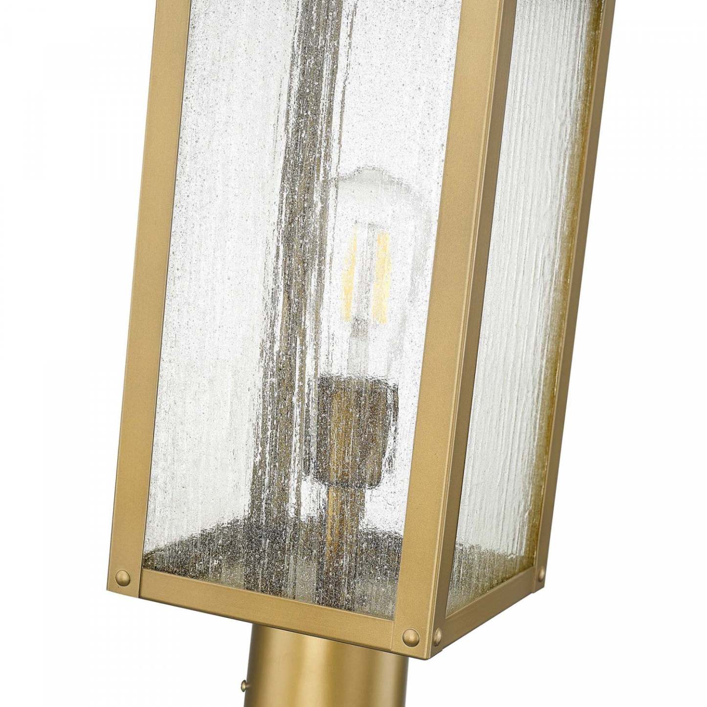 Madrid 1 Light Outdoor Post Light, Weathered Brass Lamp | Lampadaire D’exterieur A 1 lampe Madrid, Laiton Vieilli