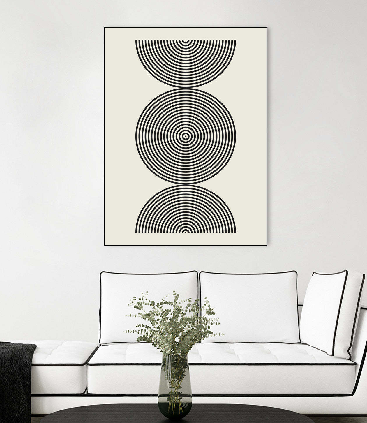 Œuvre d’art murale sur toile encadrée noire « Simplicity Ii » 24 x 32