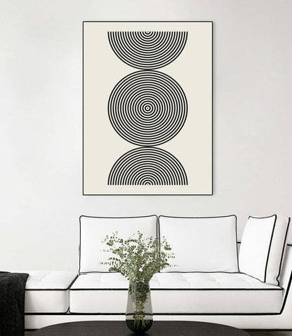 Œuvre d’art murale sur toile encadrée noire « Simplicity Ii » 24 x 32