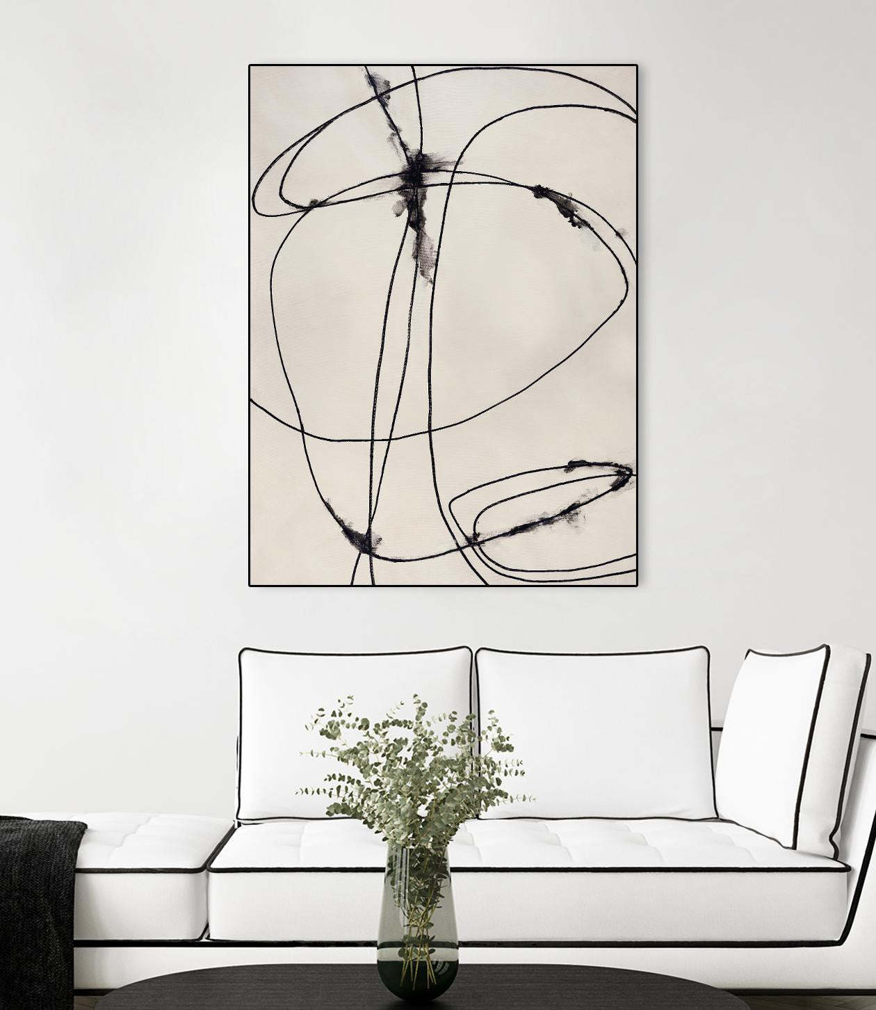 Tangled Ties Canvas Framed Black 18x24 Wall Art|Œuvre d'art murale sur toile encadrée noire « Tangled Ties » 18 x 24