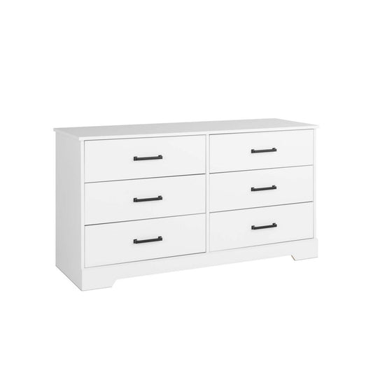 Prepac Rustic Ridge Farmhouse 6-Drawer Dresser - White|Commode champêtre Rustic Ridge de Prepac à 6 tiroirs - blanche