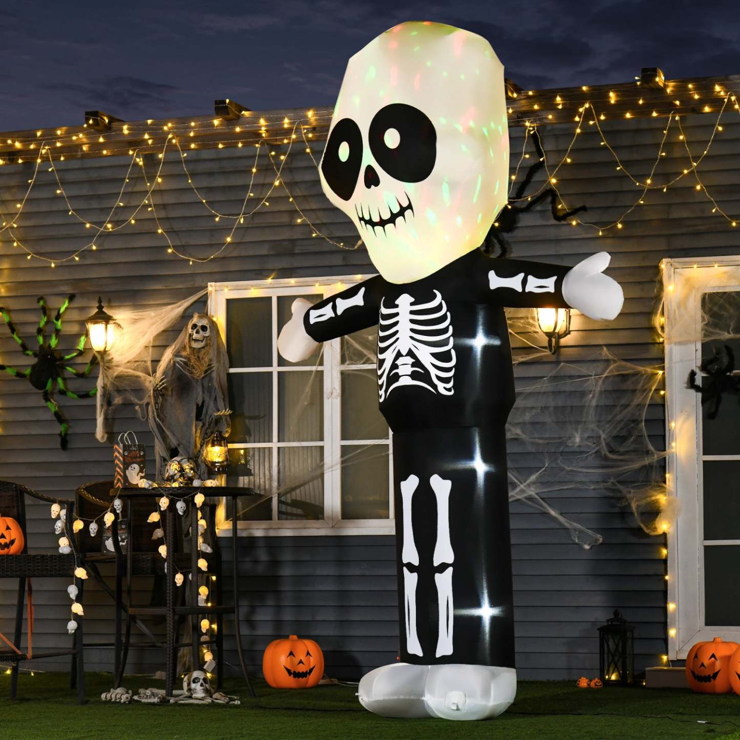 Homcom 10ft Faucille Fantôme Gonflable Halloween Décoration|Homcom Gonflable Faucille Fantôme