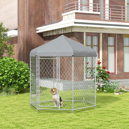 Pawhut Niche D'extérieur Pour Chien Avec Housse Impermeable Et Résistante Aux Uv Pour Chiens De Taille Moyenne Et Grande