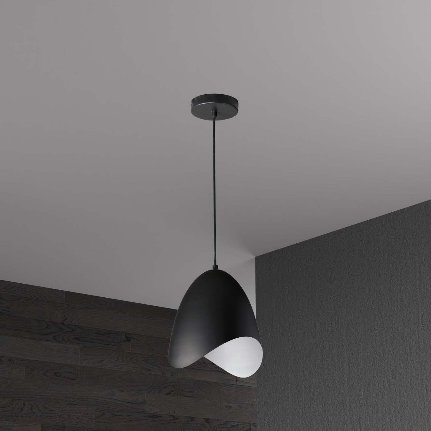 Dainolite Myra 1 Light Pendant Small Black Finish Lamp|Petit luminaire suspendu Myra de Dainolite avec finition noire et 1 ampoule