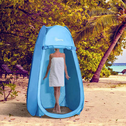 Outsunny Tente De Douche Pop Up Portable Vestiaire Intimité Abri Tentes Pour Camping En Plein Air