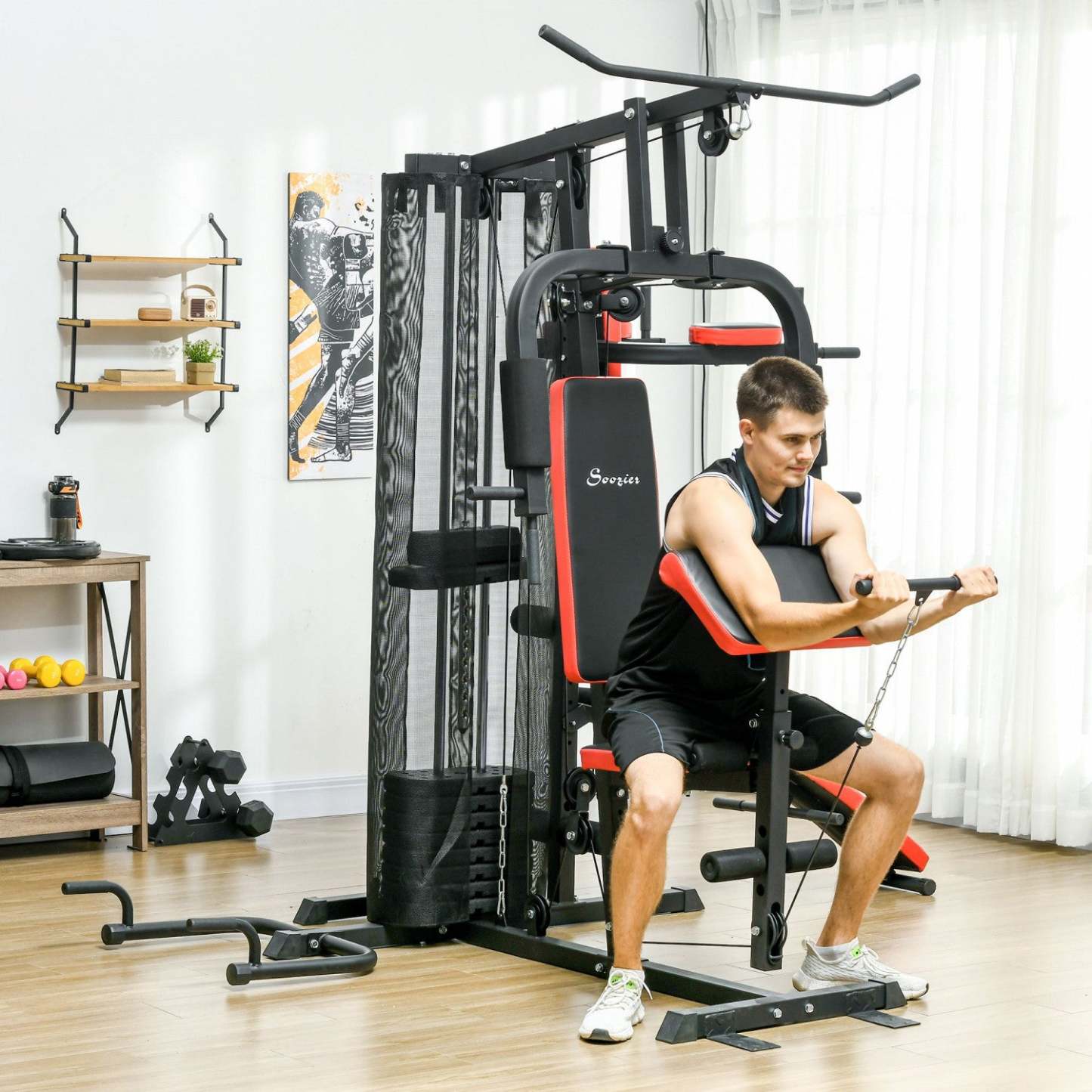 Soozier Station De Gym Multi-exercices, Avec Pile De Poids De 99 Lb