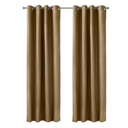 Thermaplus Alpine Sand Blackout Grommet Curtain Panel - 52 x 95|Panneau de rideau coupe-lumière à œillets Alpin sable de Thermaplus - 52 x 95