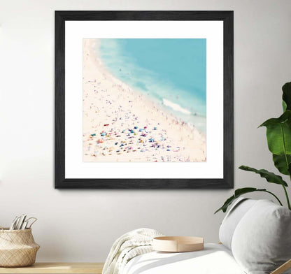 Beach Love Matted and Framed Black 36x36 Wall Art|Œuvre d’art murale encadrée noire et mate « Beach Love » 36 x 36