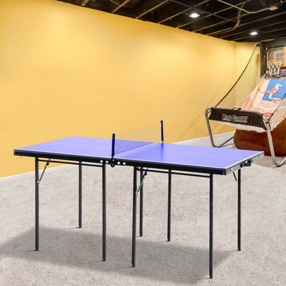 Table de ping-pong pliante Soozier, table de tennis de table portable avec poignées