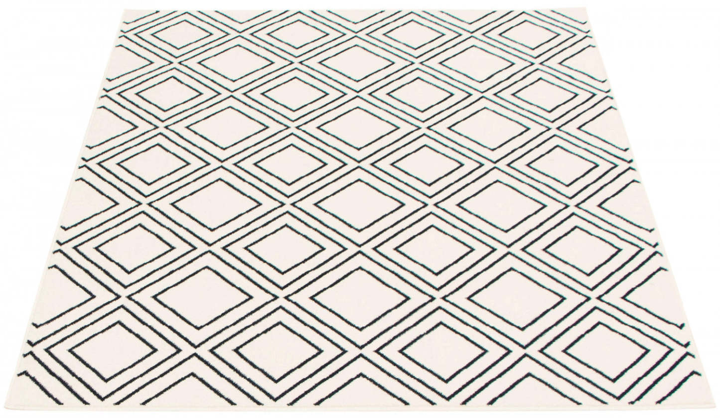 Tapis August Geod Blanc-Marine 6'7 x 9'6|Carpette August blanc géodebleu marine 6 pi 7 po x 9 pi 6 po|D86FKI97