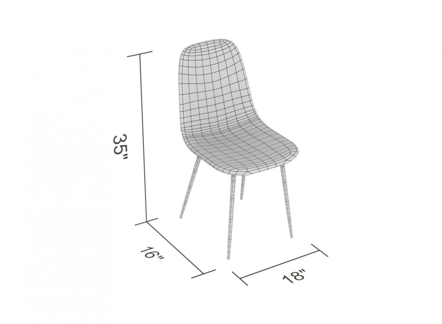 Chaise de salle à manger avec siège en tissu gris et base robuste en métal noir | Chaise de salle à manger avec siège en tissu gris et base robuste en métal noir