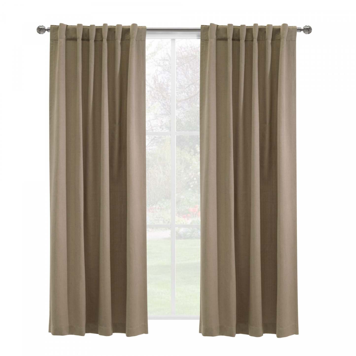 Habitat Mulberry Blush Light Filtering Dual Header Curtain Panel - 54 x 84|Panneau de rideau filtrant la lumière Mûre rose tendre à double têtes d'Habitat - 54 x 84