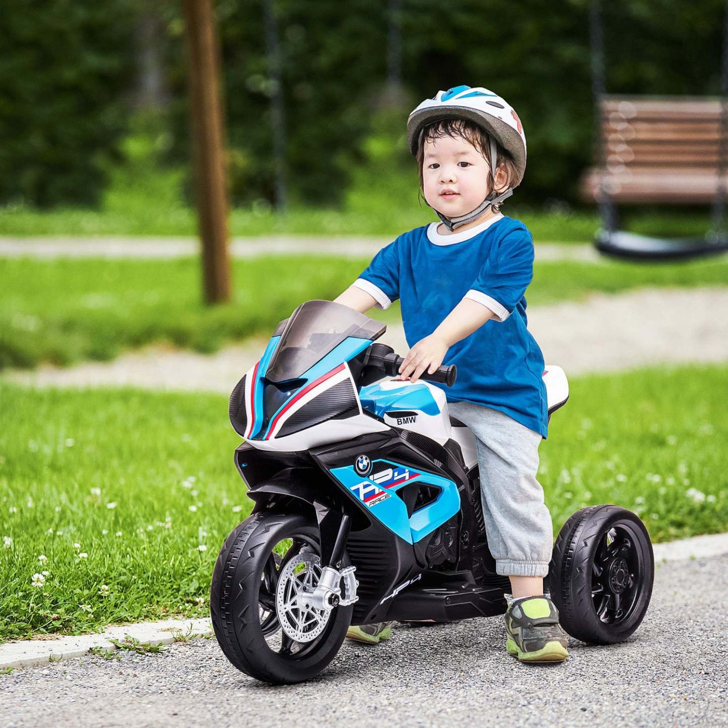 Aosom Porteur De Moto Électrique Pour Enfants 3 Roues Moto Électrique Alimentée Par Batterie 6v Avec Musique | Aosom Porteur De Moto Électrique Pour Enfants Sous Licence BMW HP4 Jouet Moto 3 Roues 6v Alimentée P
