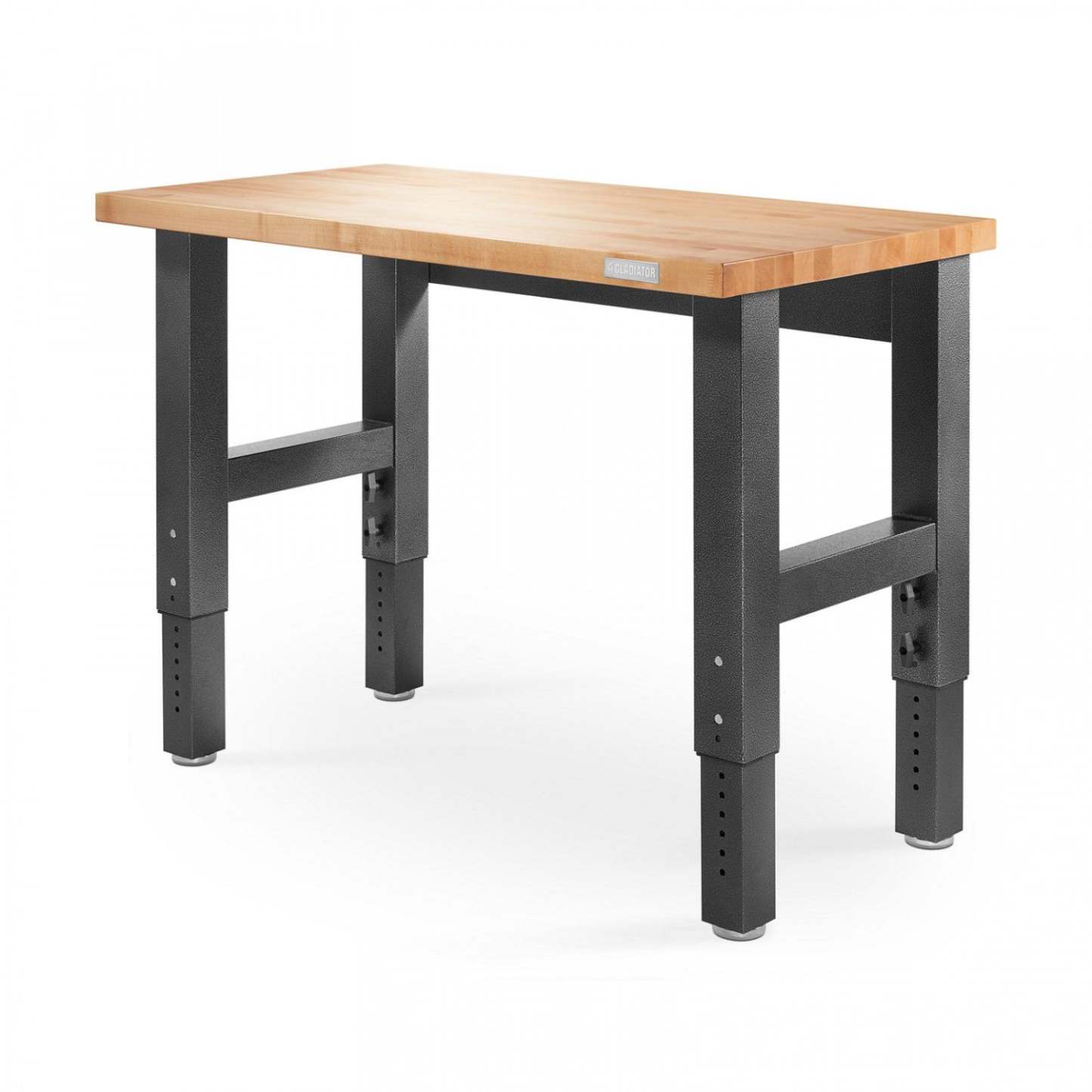 Établi en bois franc à hauteur réglable Gladiator de 4' - Granite martelé|Établi de 4 pi à hauteur réglable en bois franc de Gladiator - granite martelé