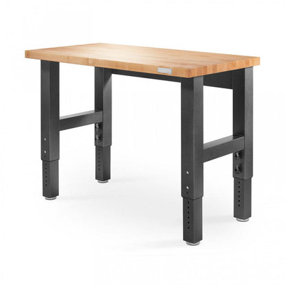 Établi en bois franc à hauteur réglable Gladiator de 4' - Granite martelé|Établi de 4 pi à hauteur réglable en bois franc de Gladiator - granite martelé