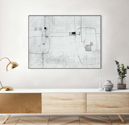 Œuvre d'art murale sur toile encadrée noire « Parkour » 32 x 24