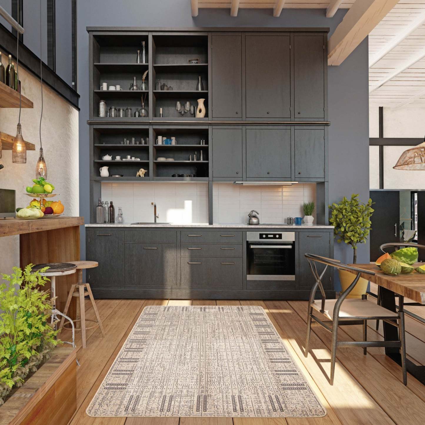 Tapis Joni Tan - 4'4 X 6'5 |Carpette Joni brun clair - 4 pi 4 po x 6 pi 5 po