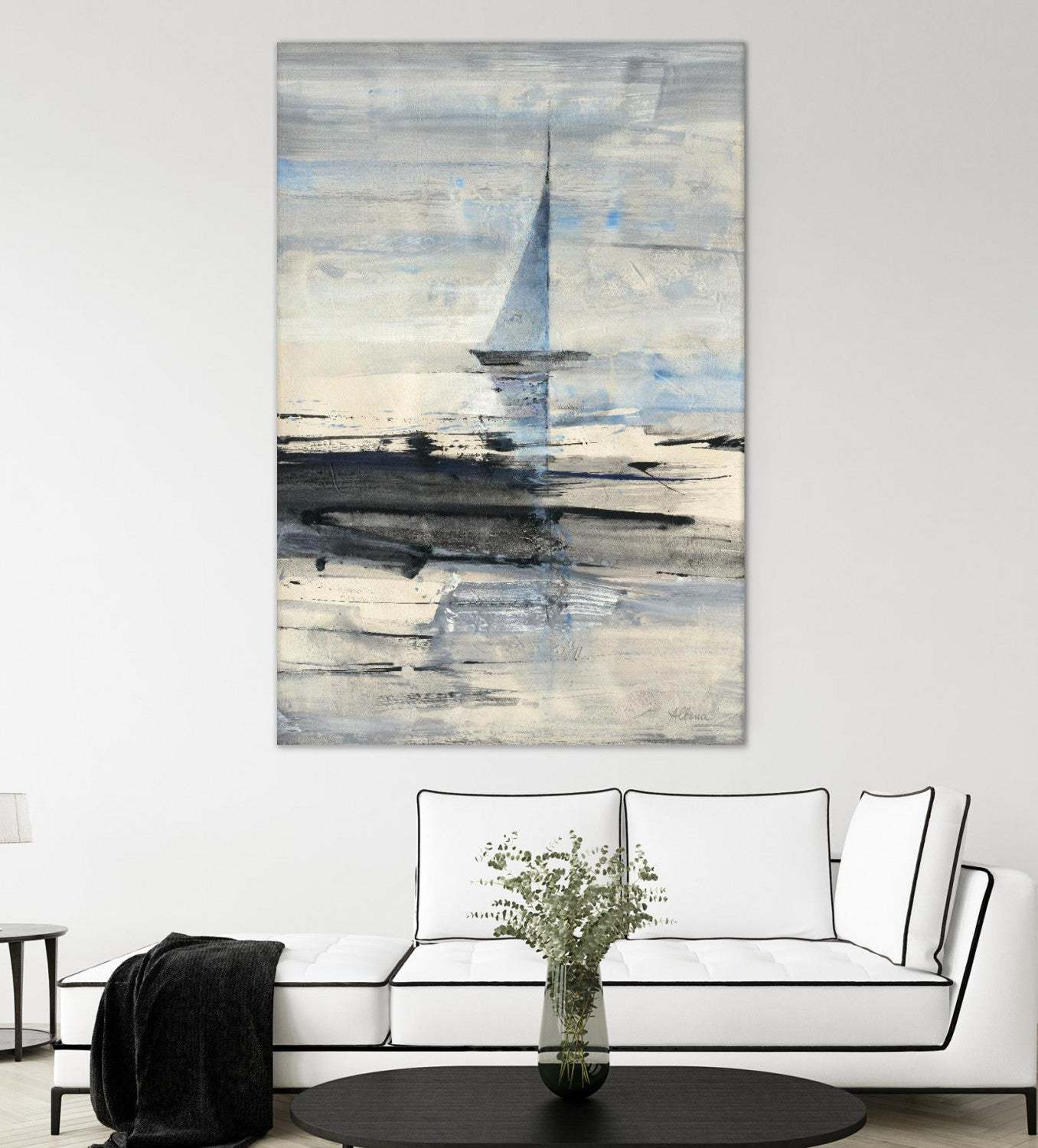 Œuvre d'art murale géante « Sailing » 84 x 54