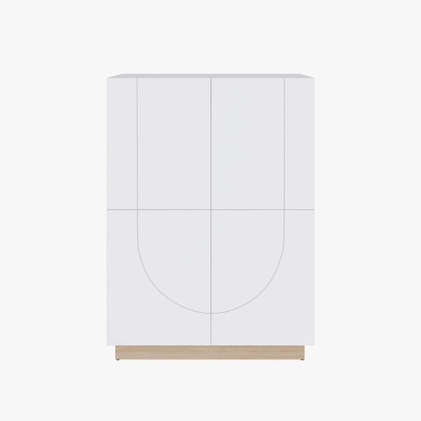 Nordika Nauraa High-Buffet Accent Cabinet - Blanc|Buffet d'appoint haut Nauraa Nordika - blanc