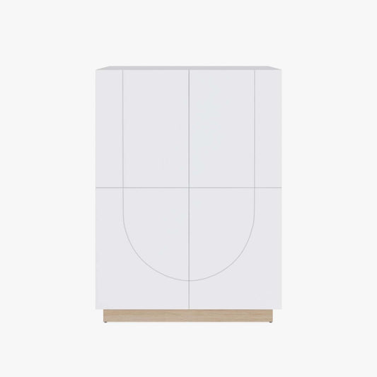 Nordika Nauraa High-Buffet Accent Cabinet - Blanc|Buffet d'appoint haut Nauraa Nordika - blanc