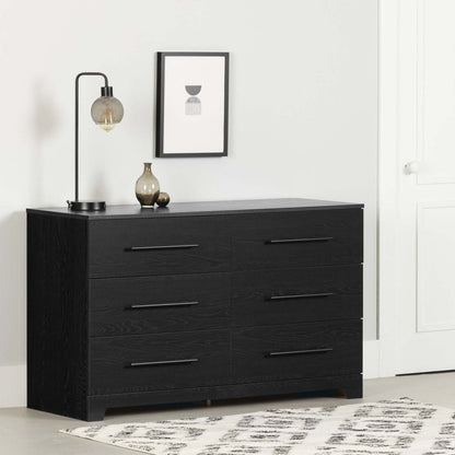 Commode Primo 6 tiroirs - Chêne Noir|Commode Primo à 6 tiroirs - chêne noir