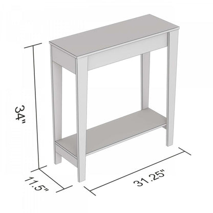 Console de 31 po avec 1 tablette - taupe foncé