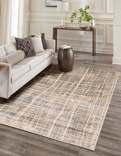 Tapis à carreaux gris - 244 x 305 cm | Carpette Lattice grise - 244 x 305 cm