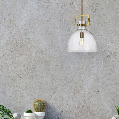 Dainolite Liberty 1 Light Pendant Aged Brass Finish Lamp|Luminaire suspendu Liberty de Dainolite avec fini laiton vieilli et 1 ampoule