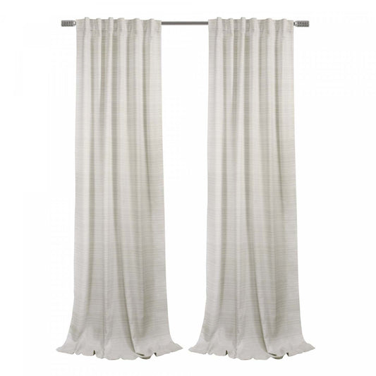 Habitat Austin Linen Light Filtering Dual Header Curtain Panel - 52 x 95|Panneau de rideau filtrant la lumière Austin apparence lin à double têtes d'Habitat - 52 x 95