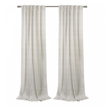 Habitat Austin Linen Light Filtering Dual Header Curtain Panel - 52 x 63|Panneau de rideau filtrant la lumière Austin apparence lin à double têtes d'Habitat - 52 x 63