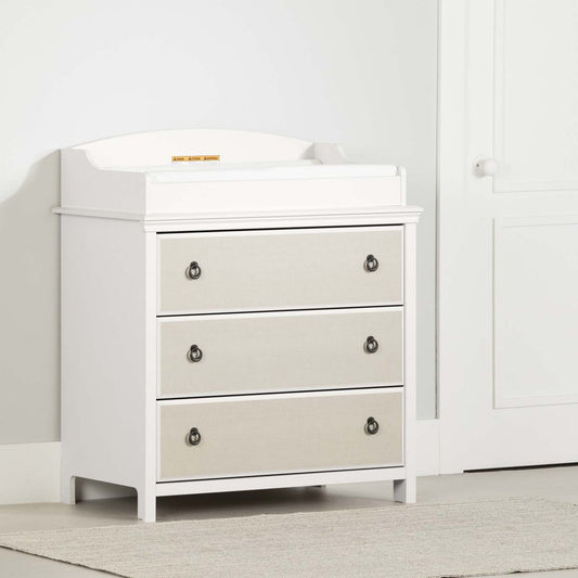 Cotton Candy Changing Table - White Beige|Table à langer Cotton Candy - blanche et beige