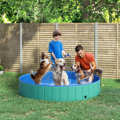 Pawhut Φ63 Piscine Pliable Pour Chien Pour Grands Chiens, Piscine Portable Pour Animaux De Compagnie, Piscine Pour Chiots Intérieure/Extérieure | Pawhut Piscine De Bain Pour Chien En PVC Pliable Portable Pour Enfants Pour Animaux De Compagnie, Ba