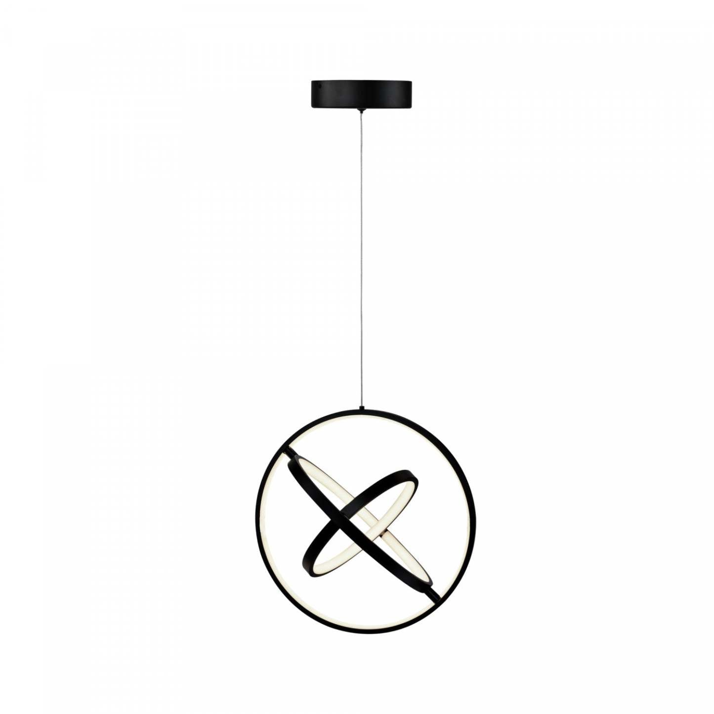 Sienna 30 W LED Noir Orb Suspension|Luminaire suspendu orbe Sienna noir à DEL de 30 W|D06H9XGA