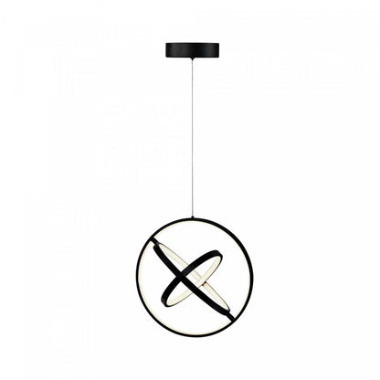 Sienna 30 W LED Noir Orb Suspension|Luminaire suspendu orbe Sienna noir à DEL de 30 W|D06H9XGA