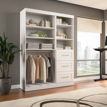 Système d'organisateur de garde-robe Pur de Bestar de 61 po (L) - blanc