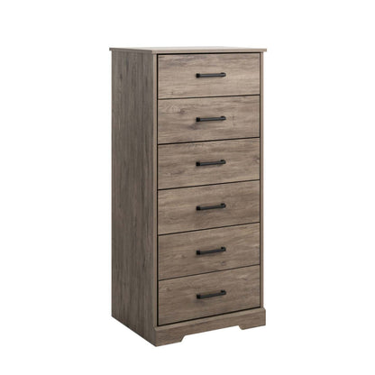 Prepac Rustic Ridge 23.75 6-Drawer Chest - Brown|Commode verticale Rustic Ridge de Prepac de 23,75 po à 6 tiroirs - brune