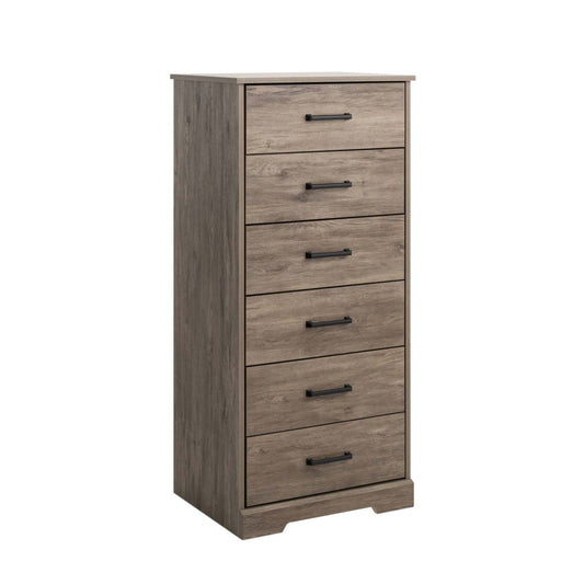 Prepac Rustic Ridge 23.75 6-Drawer Chest - Brown|Commode verticale Rustic Ridge de Prepac de 23,75 po à 6 tiroirs - brune