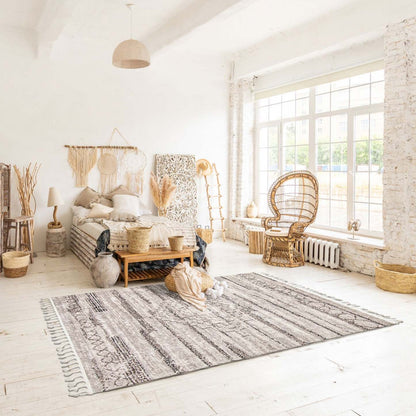 Tapis d'aire Vera Aztec ivoire/gris - 5'2 x 7'5| Carpette Vera Aztèque ivoiregrise - 5 pi 2 po x 7 pi 5 po|D86FZV5Z