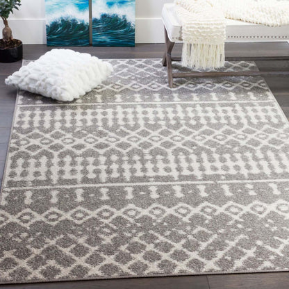 Lavan L Grey Mor 3x5 Area Rug|Carpette Lavan grise à motifs marocains 3 x 5|D80GAUP6