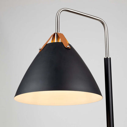 Lampadaire Tote Noir &amp; Laiton|Lampe à pied Tote noire et laiton
