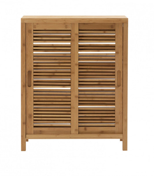 Bracken Bamboo 2-Door Floor Accent Cabinet - Naturel|Armoire décorative Bracken en bambou à 2 portes - naturelle
