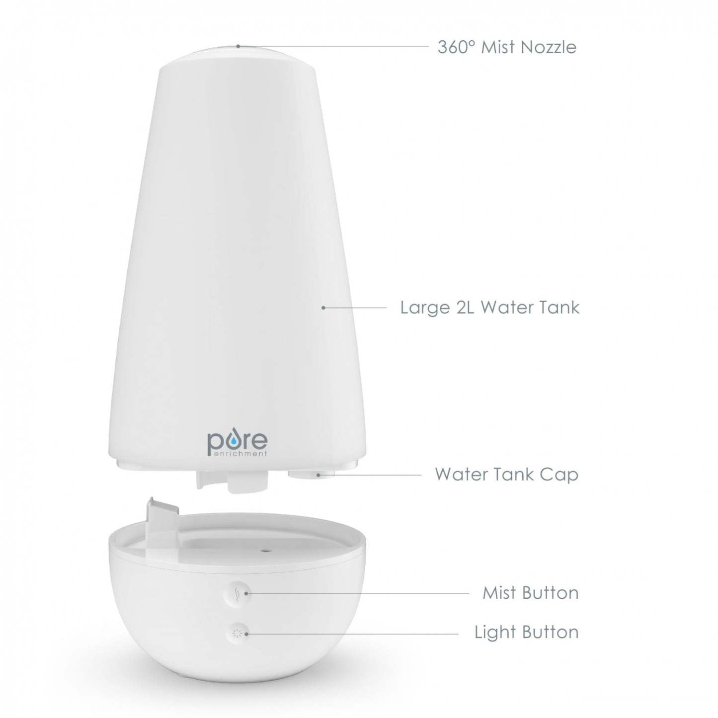 PureSpa XL 3-In-1 Aroma Diffuser Humidifier|Humidificateur et diffuseur d’huiles essentielles 3 en 1 PureSpa XL