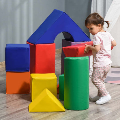 Soozier 11 Pieces Blocs De Jeu Souples Enfants Grimper Et Ramper Jouet De Gymnastique Blocs De Const