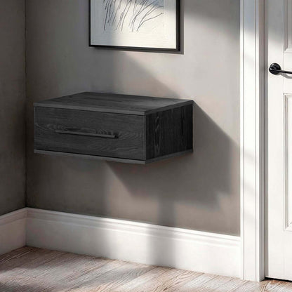 Primo Table De Chevet Flottante 1 Tiroir - Chêne Noir | Primo Floating Nightstand With 1 Drawer - Black Oak